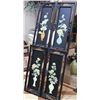 Image 1 : SET OF 4 JADE "SEASONS" ORIENTAL SCREENS