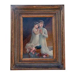 "BEDTIME PRAYERS" - ORIGINAL OIL ON CANVAS - MINT