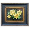 Image 1 : "YELLOW ROSES" - ORIGINAL OIL ON CANVAS - MINT