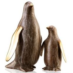PENGUINE MOTHER & BABY BRONZE SCULPTURE