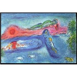 CHAGALL 1977 "DAPHNIS AND CHLOE" LITHOGRAPH