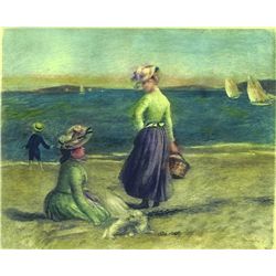 RENOIR  "SUR LE BORD DE LA MER" ETCHING