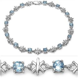 9.18ctw Genuine Amethyst, Blue Topaz & White Topaz .925 Sterling Silver Pendant