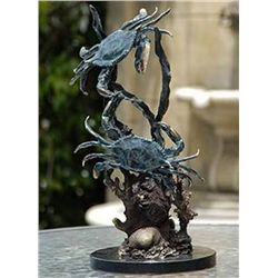 BLUEPOINT CRAB BRONZE SCULPTURE