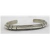 Image 2 : Navajo Sterling Silver Hand Forged Bangle Bracelet