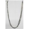 Image 1 : Navajo Liquid Silver Turquoise 4 Strand Necklace