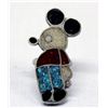 Image 1 : Zuni Old Dead Pawn Mickey Mouse Sterling Ring