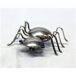 Vintage Navajo Spider Pin Sterling Silver