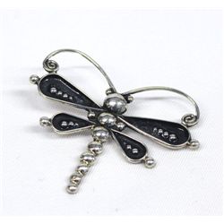 Navajo Sterling Dragonfly Pendant by C. Smith