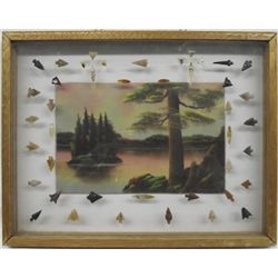 Northwest Coast Print and Arrowhead Display