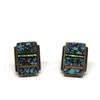 Image 1 : Navajo Sterling & Turquoise Earrings, Signed