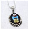 Image 3 : Zuni Sterling & Multi-Stone Inlay Pendant