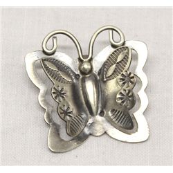 Navajo Sterling Butterfly Pendant Signed