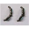 Image 2 : Zuni Turquoise Needlepoint Earrings, 2 Pair
