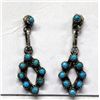 Image 1 : Zuni Old Pawn Turquoise Needlepoint Earrings
