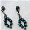Image 2 : Zuni Old Pawn Turquoise Needlepoint Earrings
