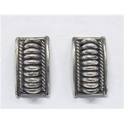 Navajo Sterling Silver Earrings, Apachito