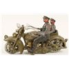 Image 2 : Hubley Toy Motorcycle with Sidecar & 2 Figurines