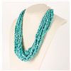 Image 1 : Diamond Cut 10 Strand Turquoise Necklace