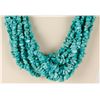 Image 2 : Diamond Cut 10 Strand Turquoise Necklace
