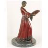 Image 2 : Fine Art Colored Bronze Titled "Dancer with Fan"