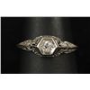 Image 1 : Very Vintage 18K White Diamond Ring