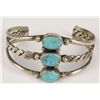 Image 1 : Native American Silver & Turquoise Cuff
