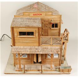Lighted Miniature Handmade Saloon