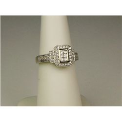 Brilliant 14K WG Ladies Vintage Design Ring