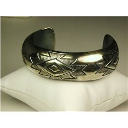 Exquisite Ladies Custom Made Silver Bangle
