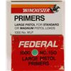 Image 2 : Winchester & Federal Large Pistol Primers
