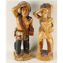 Collection of 2 Miniature Cigar Store Indians