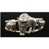 Image 1 : Sterling Buffalo Cuff Bracelet Stamped "GS"