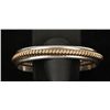 Image 1 : Raised Design Gold & Heavy Sterling Cuff Bracelet