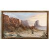 Image 1 : Original Oil on Canvas "Monument Valley at Sunset"