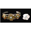 Image 1 : Zuni Inlaid Turquoise & Abalone Cuff Bracelet