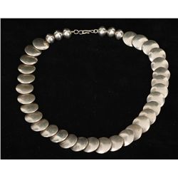 Unique Silver Beaded Necklace