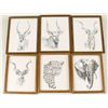 Image 2 : Lot of 15 Pen on Paper Depicting African Animals