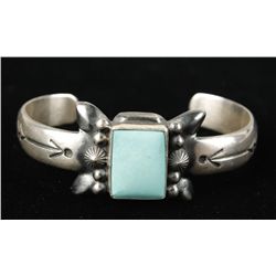 Ladies Sterling Turquoise Cuff Bracelet by H Bits