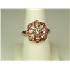 Image 1 : Colorful 10K Rose Gold Ladies Ring