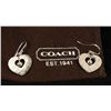 Image 1 : Sterling Silver Official Coach Signature Earrings