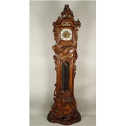 Grandfather Clock with Wood Scrolling