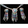 Image 1 : Zuni Sterling Silver Inlay Necklace & Earrings