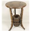 Image 1 : Western Wagon Wheel Hub End Table with Glass Top