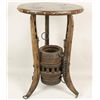 Image 2 : Western Wagon Wheel Hub End Table with Glass Top