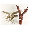 Image 1 : Metal Eagle Decorator and Wood Eagle Figurine