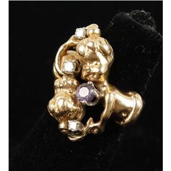 Gold Nugget 14K YG Diamond Custom Ring