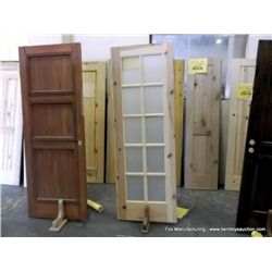 Unfinished Interior Door-Pine-Frosted Glass, 30x80
