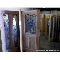 Exterior Door w/ Glass Front-Select Alder-Lead Glass