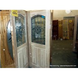 Exterior Door w/ Glass Front-Select Alder-Lead Glass, 36x80
